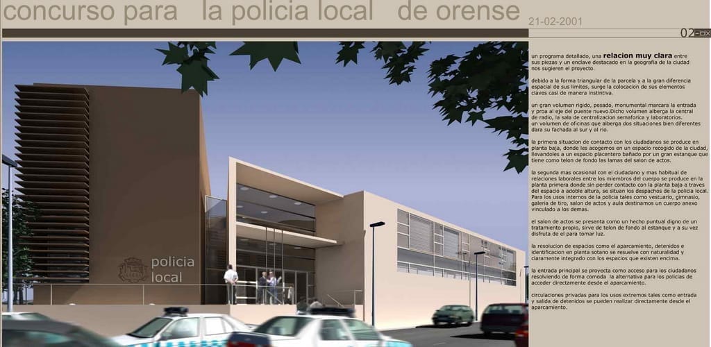 Equipamiento para Policía Local en Ourense - tercer premio, propuesta 1